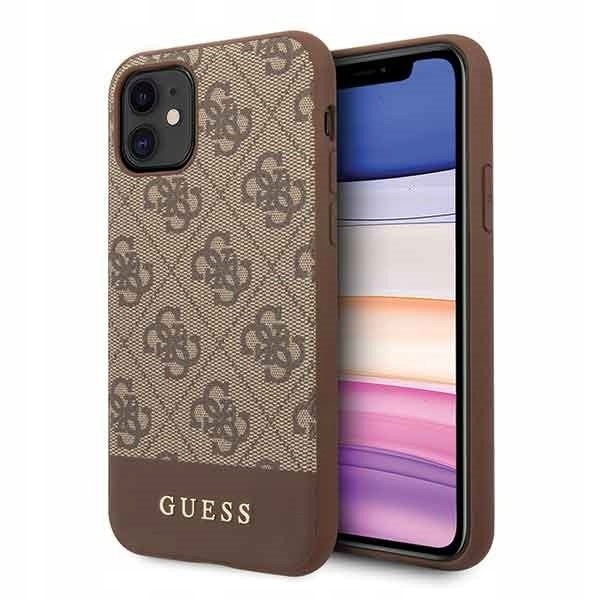 Pouzdro Guess pro iPhone 11 4G Stripe Brown