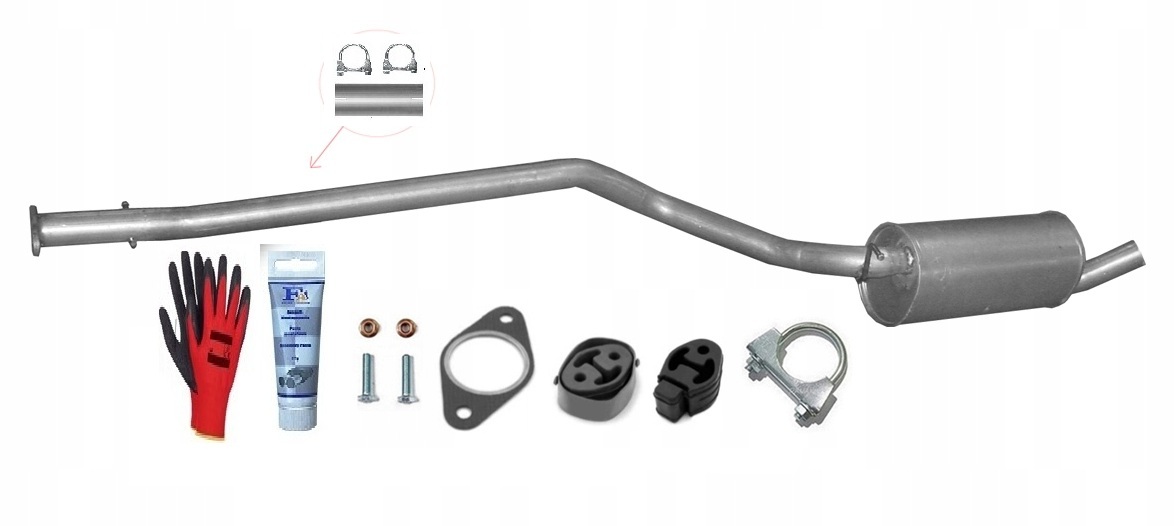 Ford Tourneo Connect 1.8TDCi 55-66kW 2004-2006 Swb Tlumič Středový bonus