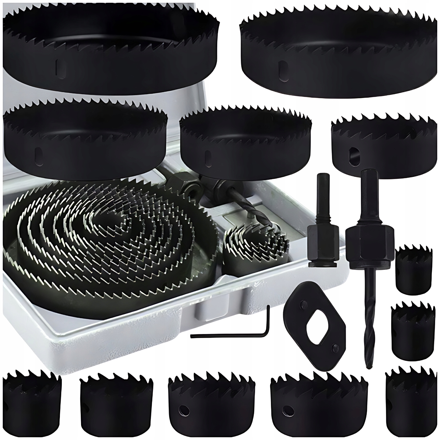 ZESTAW OTWORNIC OTWORNICE OTWORNICA DO DREWNA DRZEWA FREZY 19-127MM 16EL