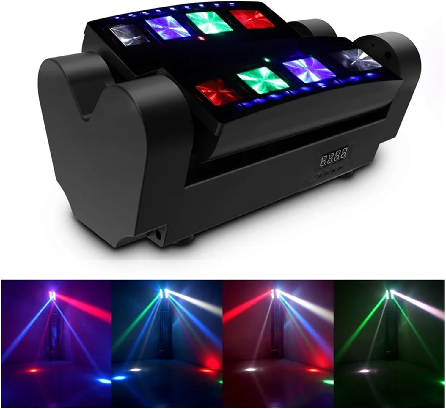 Led Efekt Multiefekt Stroboskop Pohyblivá Hlava Spider Stripe