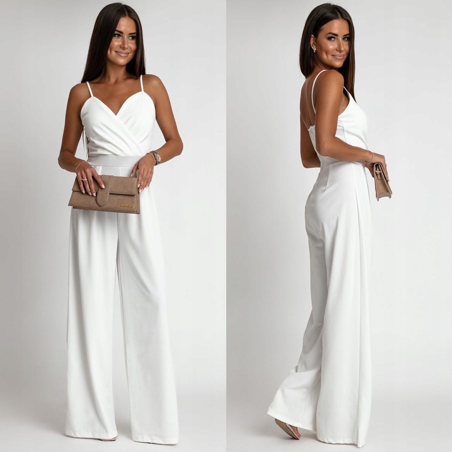 ALZA BIAŁY elegancki kombinezon na ramiączkach Marka inna