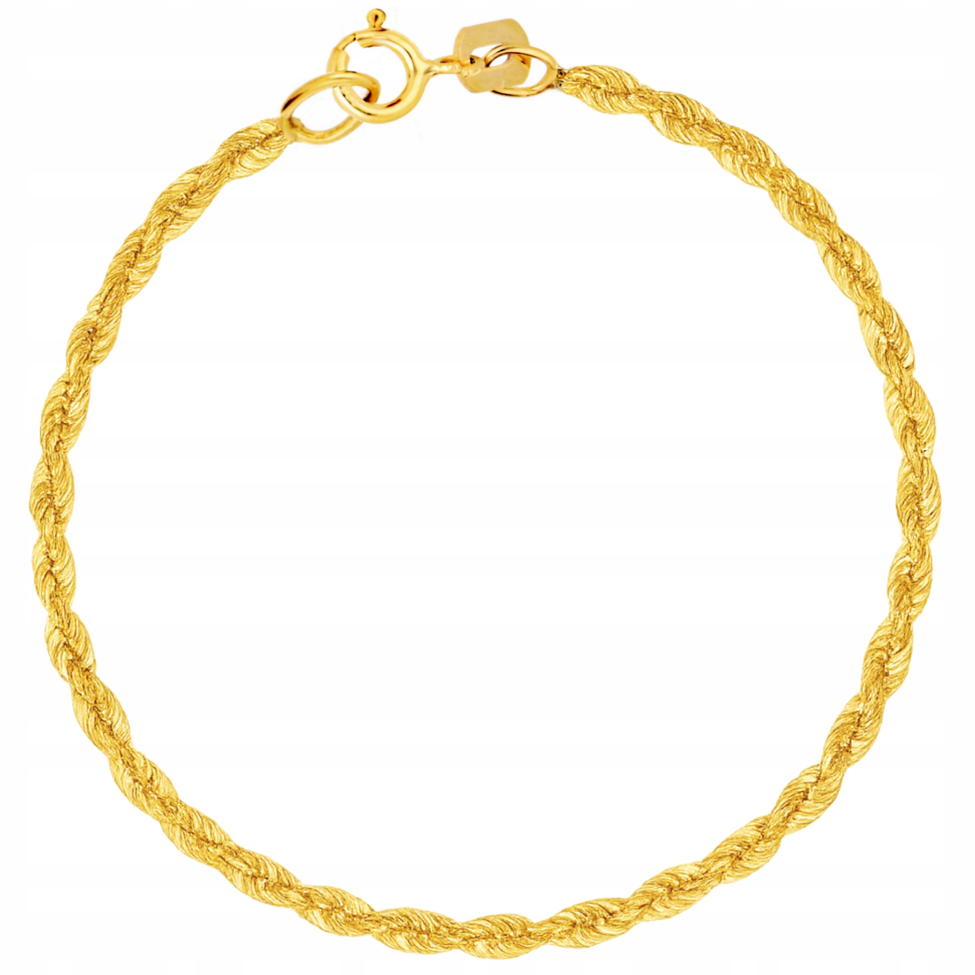 Złota Bransoletka 585 Skręcana Korda Złoto