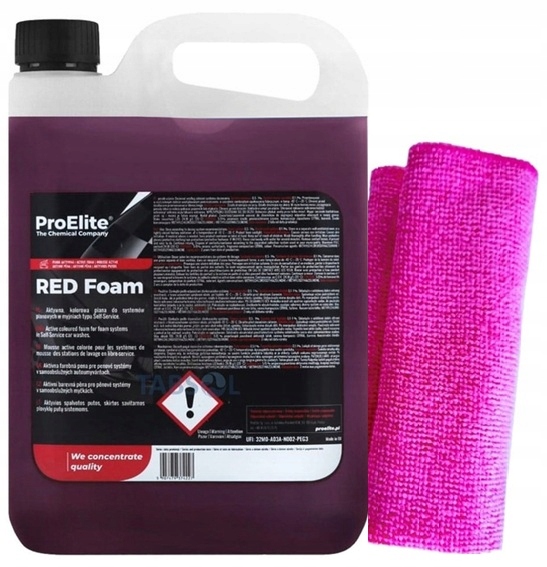 ProElite Red Foam Aktywna piana 5L -mycie samochodów, myjnia, szampon