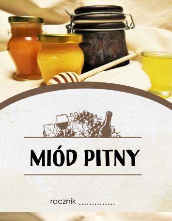 

Etykiety 10 szt Miód Pitny słoiki etykieta