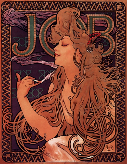 Rep Alfons Mucha Job Praca 90x70 obraz płótno Lue