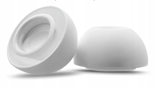 GUMKI NAKŁADKI DOUSZNE DO APPLE AIRPODS PRO S M L Kolor dominujący biały