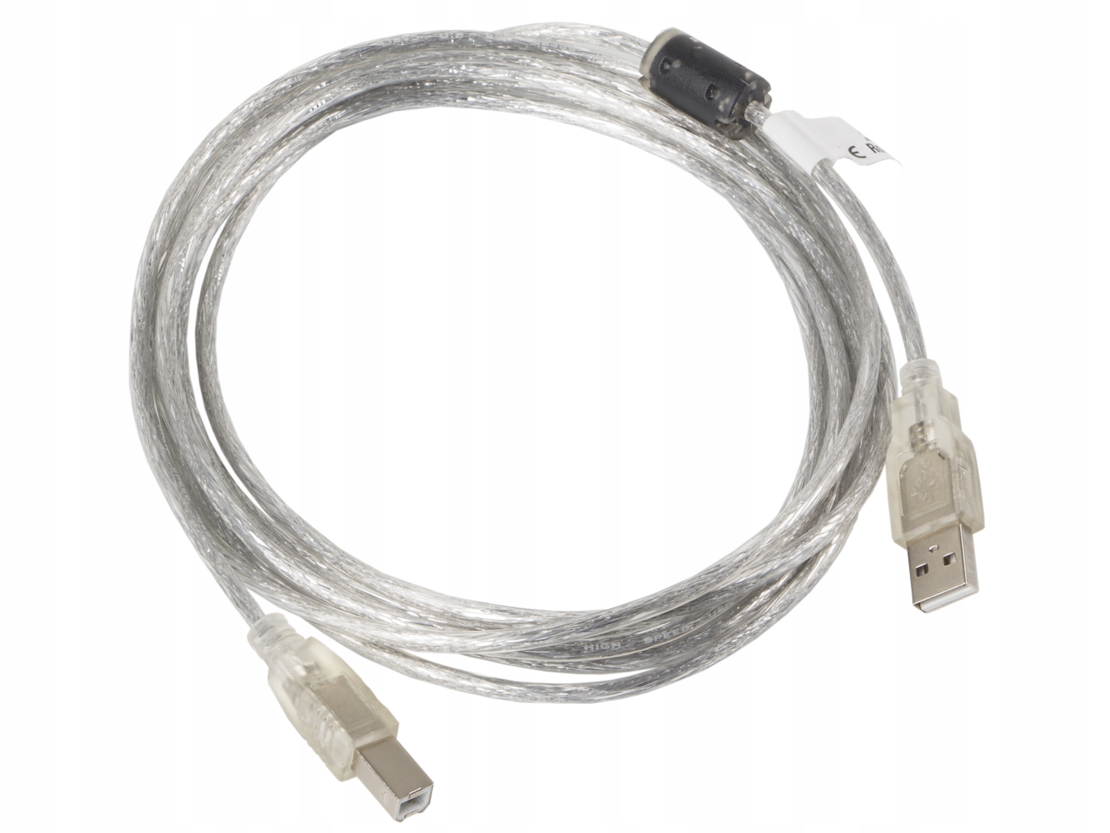 

Kabel Usb 2.0 Am-bm Ferryt 3m przezroczysty