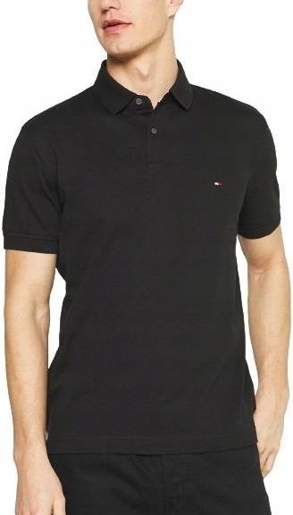 pánské tričko černé slimfit Polokošile Tommy Hilfiger