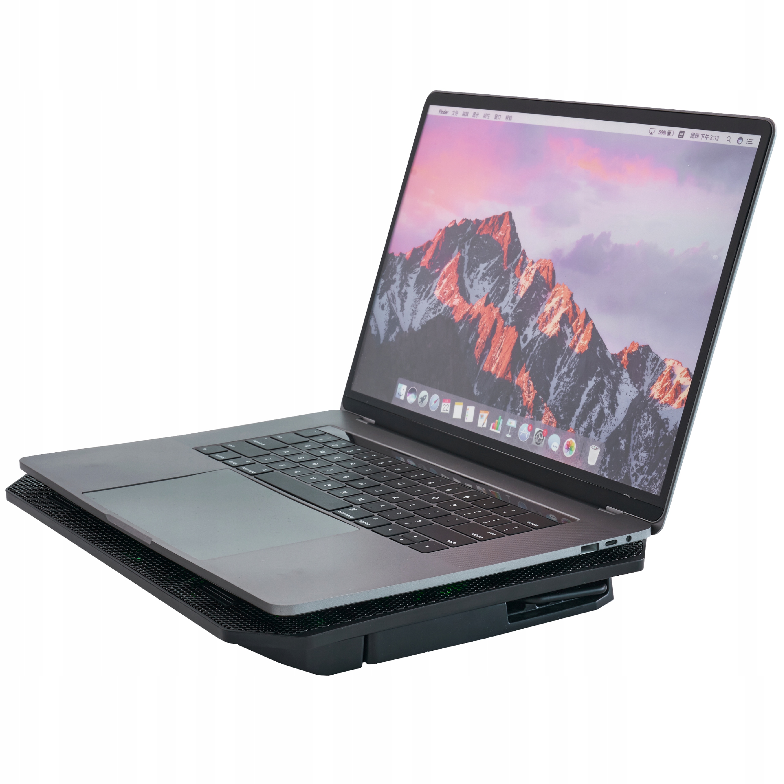 PODSTAWKA CHŁODZĄCA POD LAPTOPA 12-17 CZARNA REGULOWANA PODKŁADKA LED Z USB Stan opakowania oryginalne