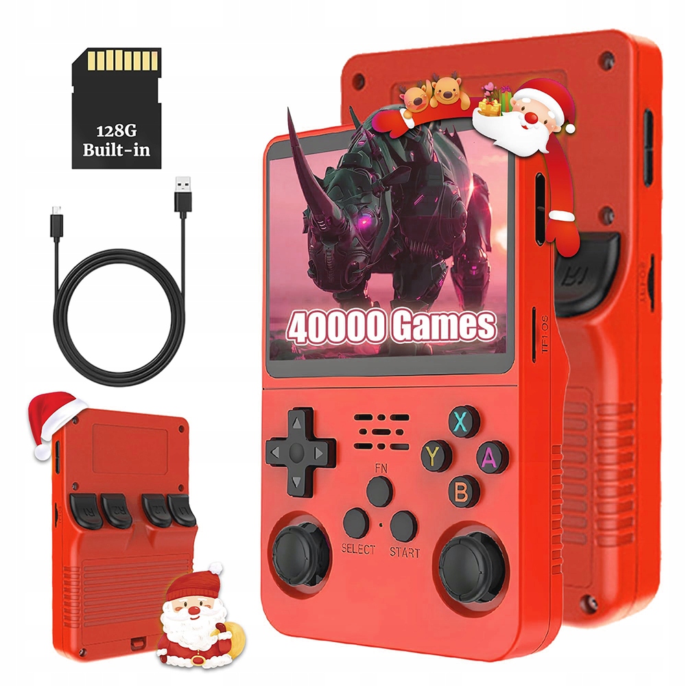 R36S Retro Herní Konzole 40 000 Vybraných Klasických A Skvělých 128G Her