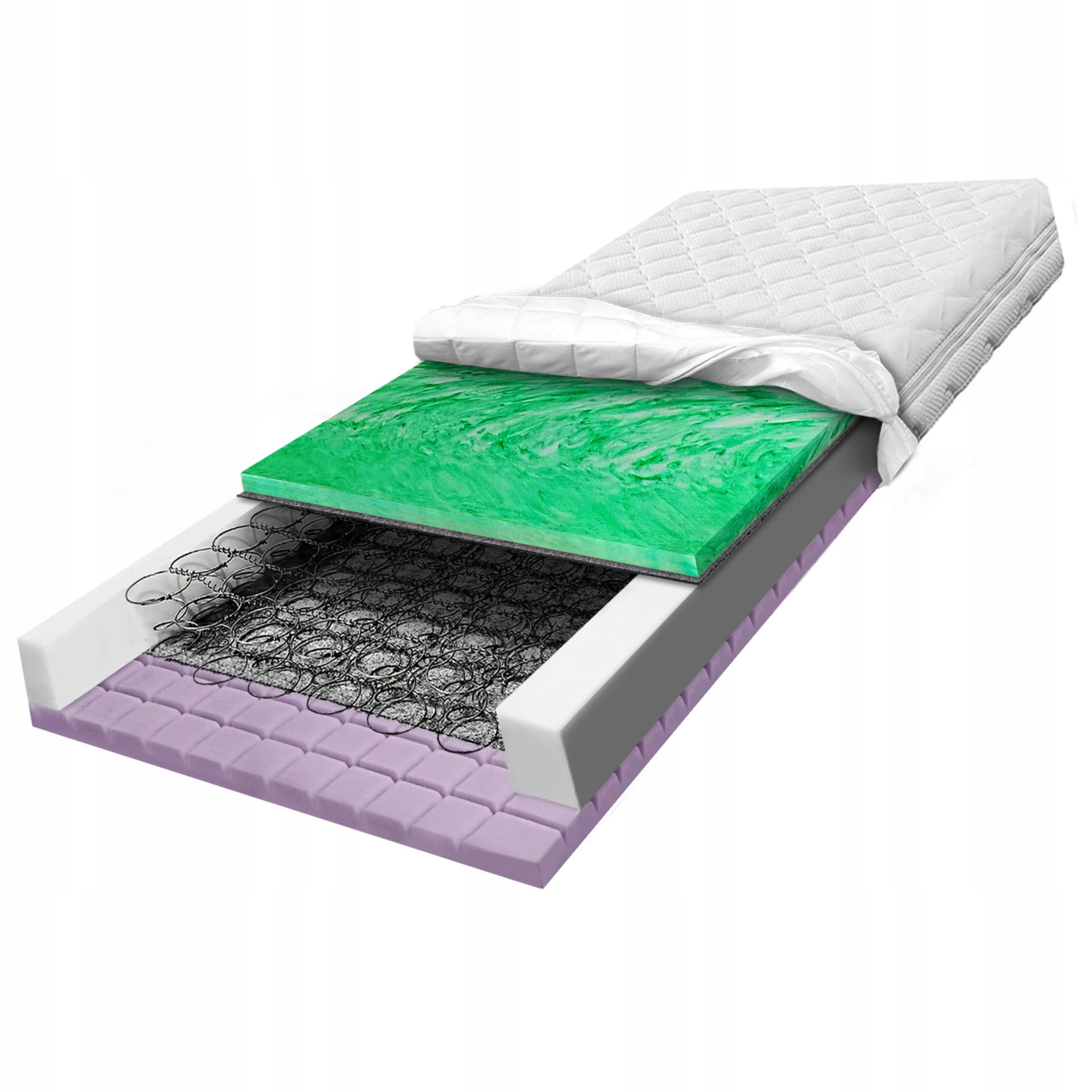 Matrace s pružinami 180x190 s masážní pěnou Cube Verde H3 22 cm