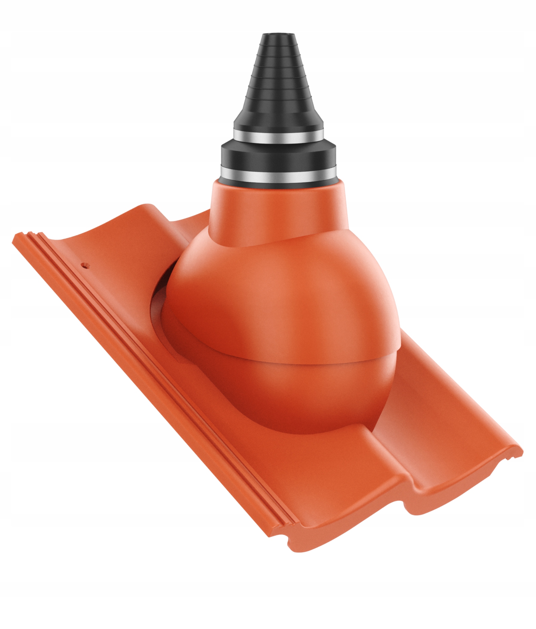 Anténní průchod pro vzduchotěsné střechy Creaton Goteborg Červený