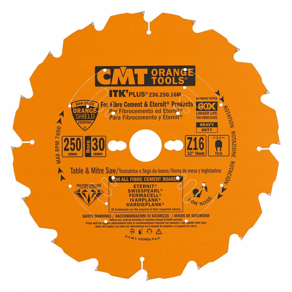 Cmt Pila Dia 250x30x16Z /vlákno-cement/GK/eternit