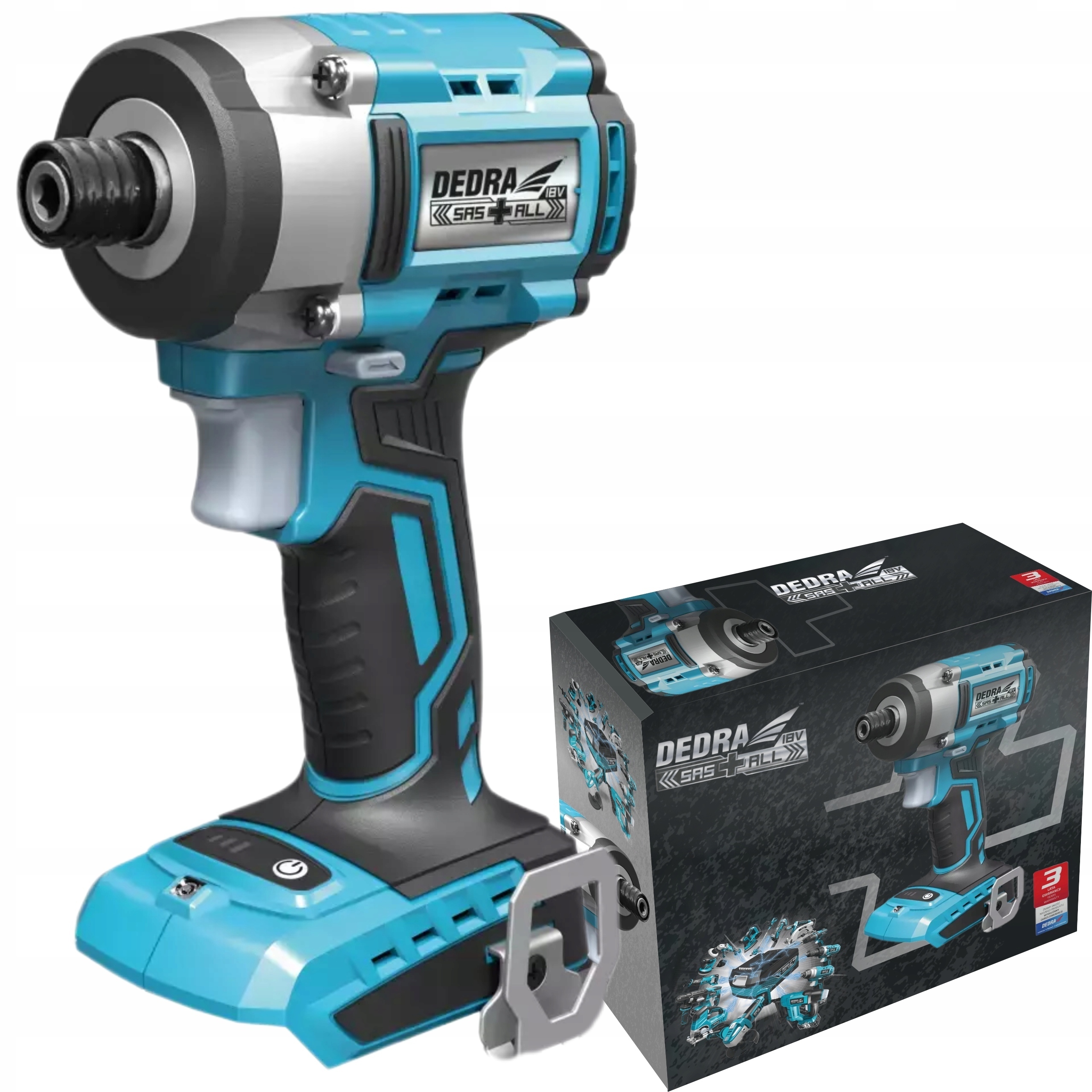 Dedra Kompaktní Bezkartáčový Šroubovák 220 Nm 18 V Akumulátorový Led Sas+