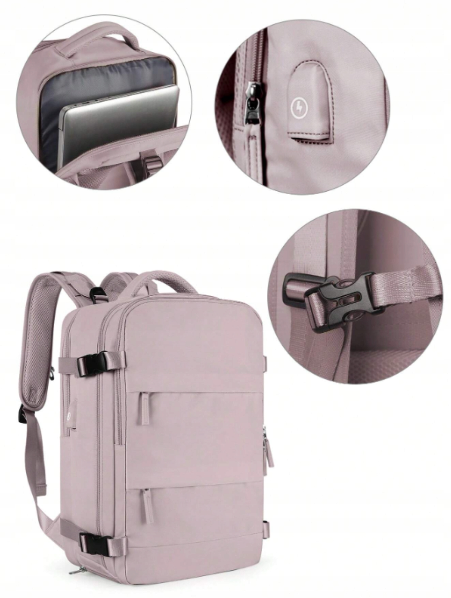 Plecak Bagaż Podręczny do Samolotu 45x30x20 Wizzair Ryanair USB Premium Kod producenta PL-WRZ-6