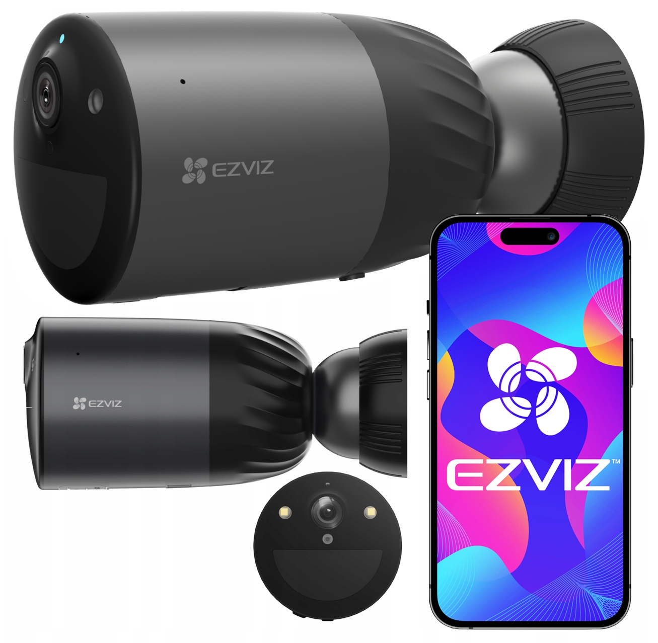 Vonkajšia WiFi kamera 8Mpx 4K Ezviz BC1C 4K Batéria 10400 mAh Detekcia