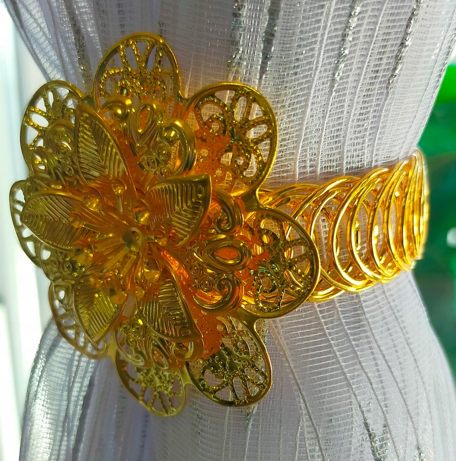 

Spinka do firan Klamra zasłony Złoto Srebro