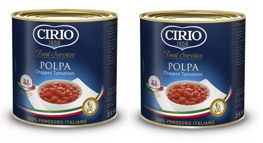 Levně 2x 2,5 kg Cirio Polpa Rajčata v kusech bez kůže