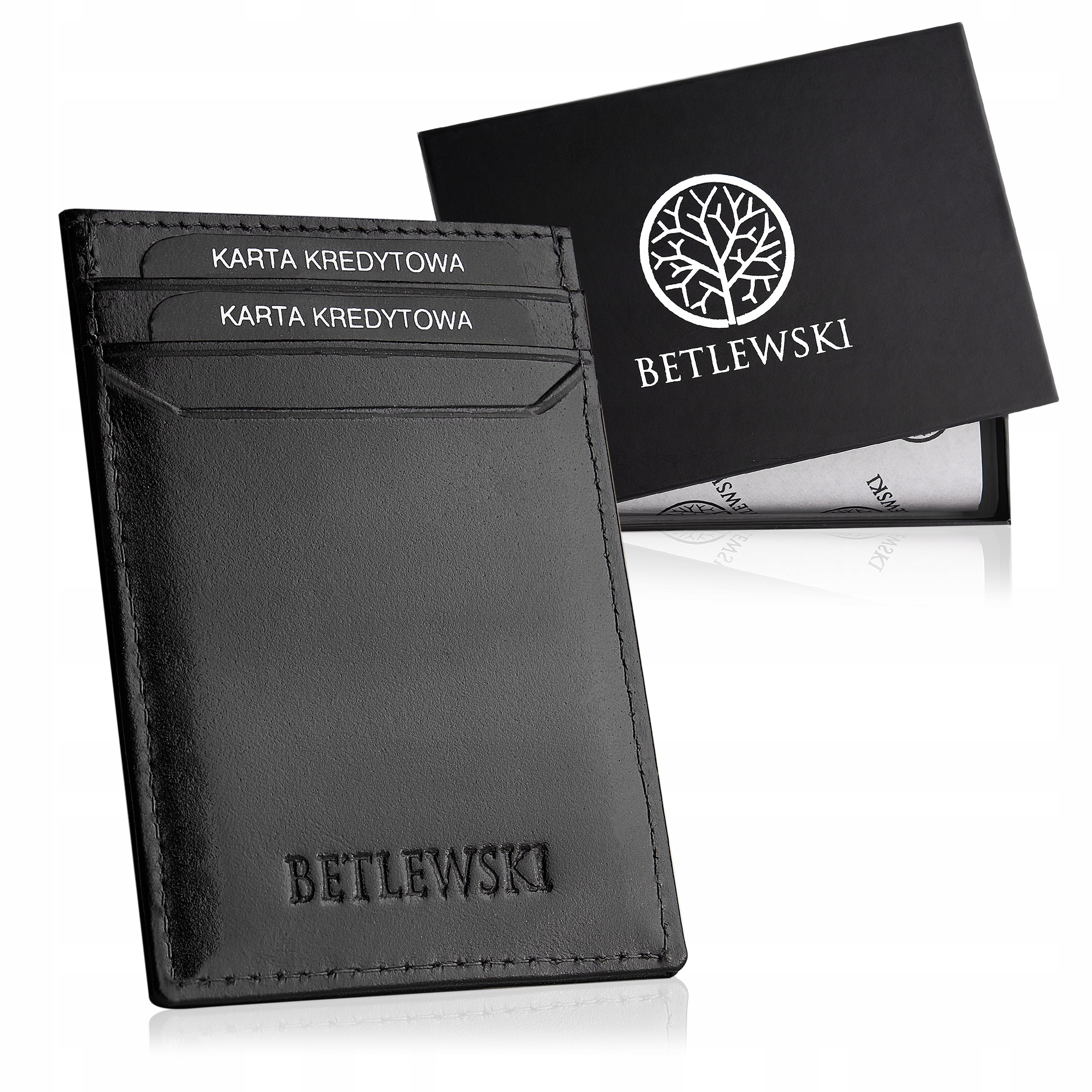 

Betlewski etui na karty banknoty skóra naturalna
