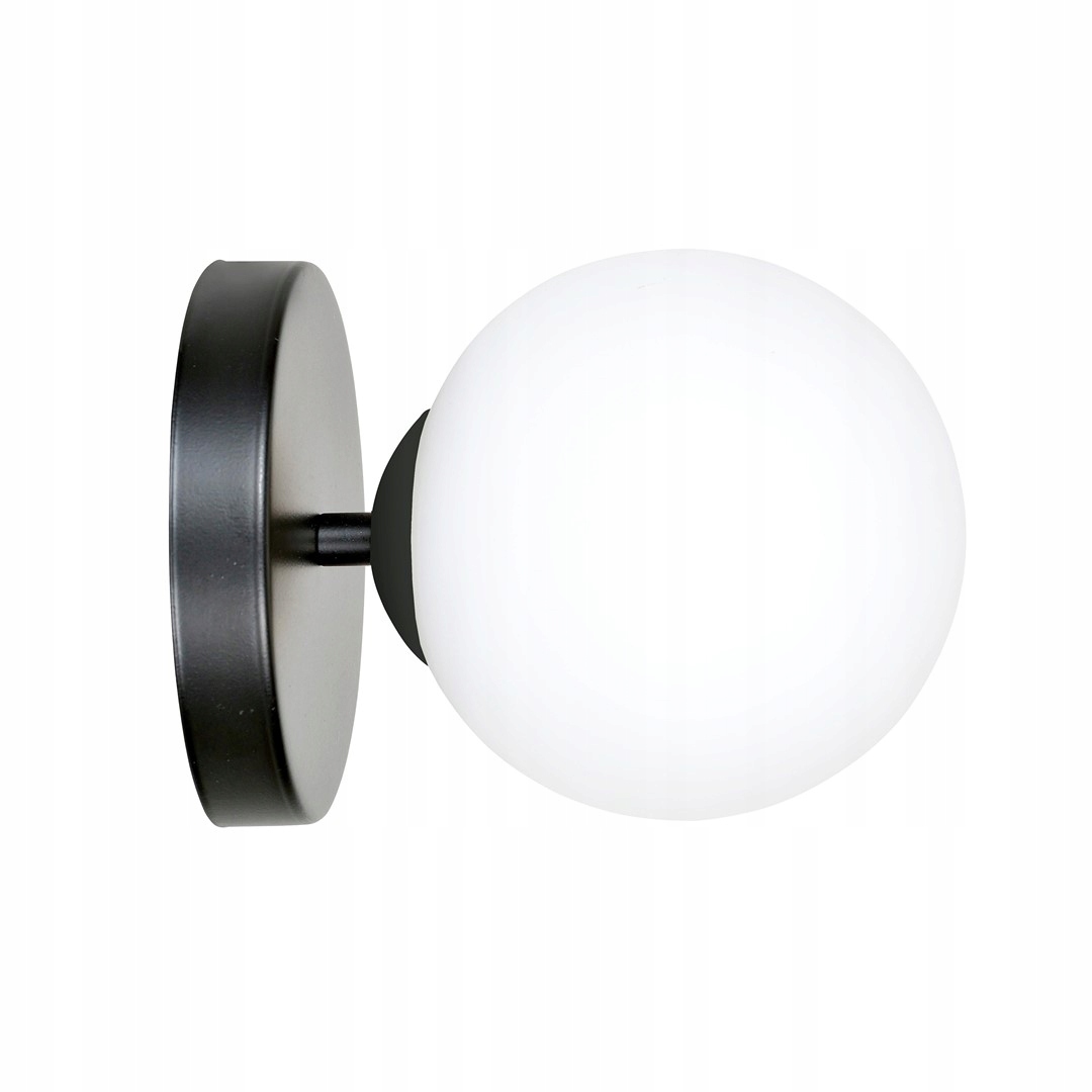 Nástěnná lampa bílá skleněná koule Emibig