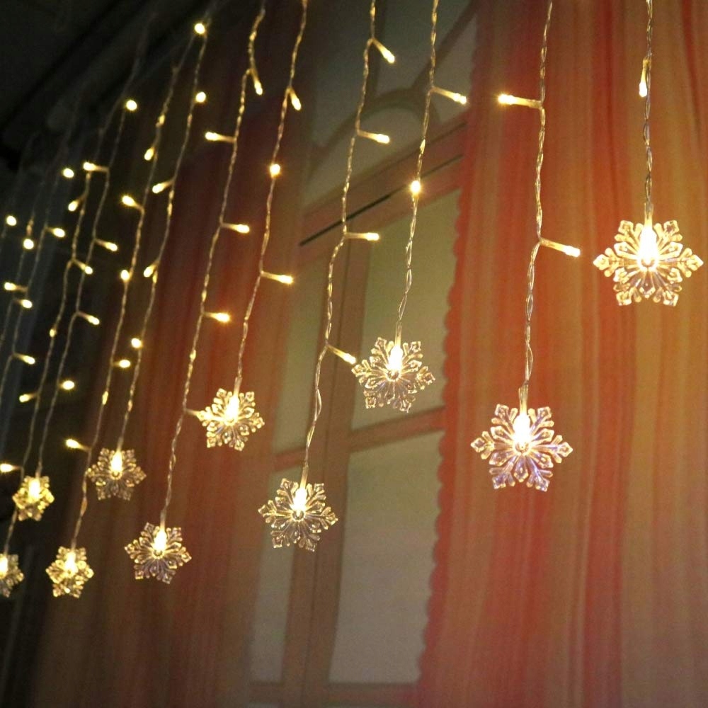 KLIGHTEN Kurtyna LED 96 Wodoodporne Światełka Ciepłe Białe — miniatura 3