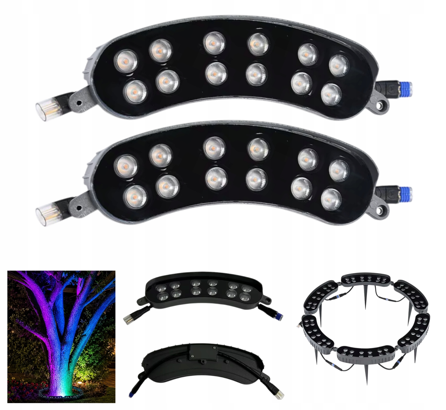 Modulárna Led lampa s podsvietením pre stromy 12W 230V IP65 Rgb 2ks