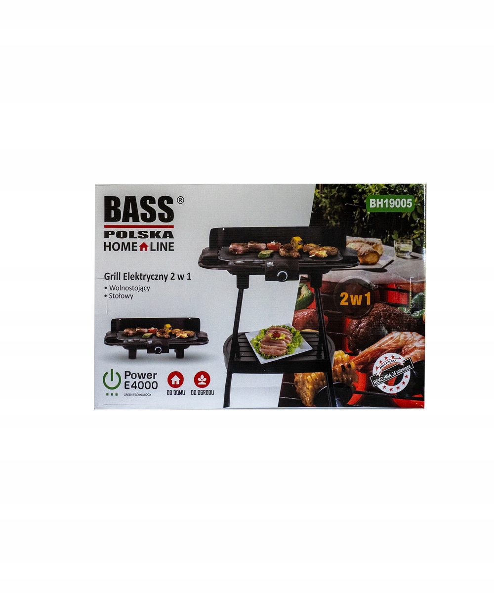 BASS GRILL ELEKTRYCZNY OGRODOWY STOJĄCY 2800W 2w1 Model 19005