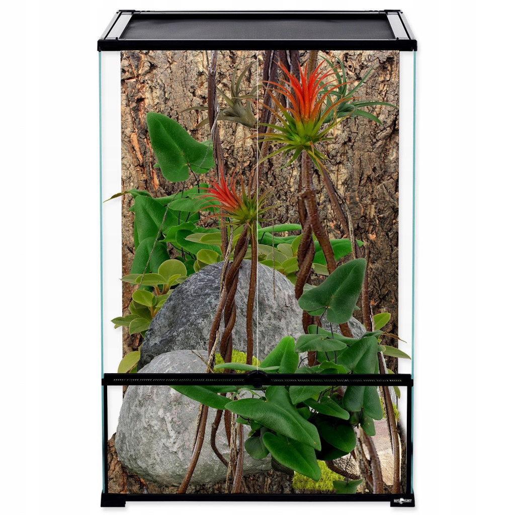 Levně Repti Planet Terárium 60x45x90cm pro Hady a Ještěrky, Bezpečné Víko