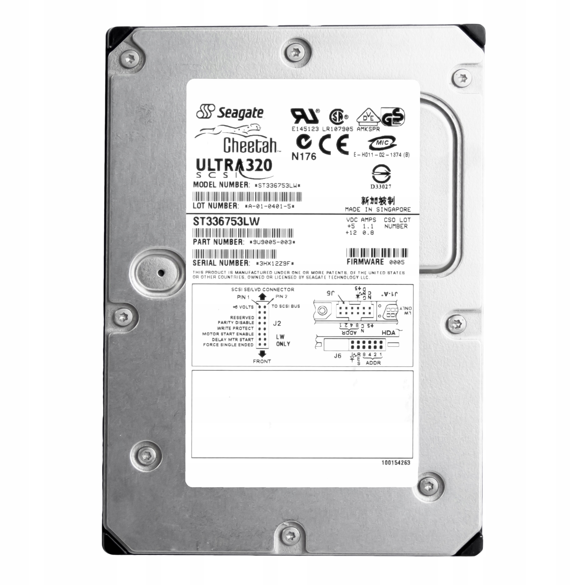 Seagate Cheetah 36,7 Gb 15K Scsi U320 3,5'' ST336753LW