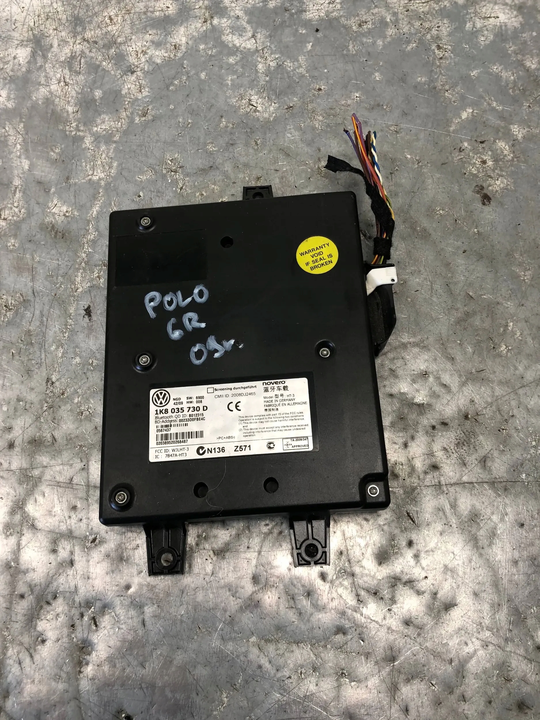 module BLUETOOTH VW POLO V 6R 1K8035730D