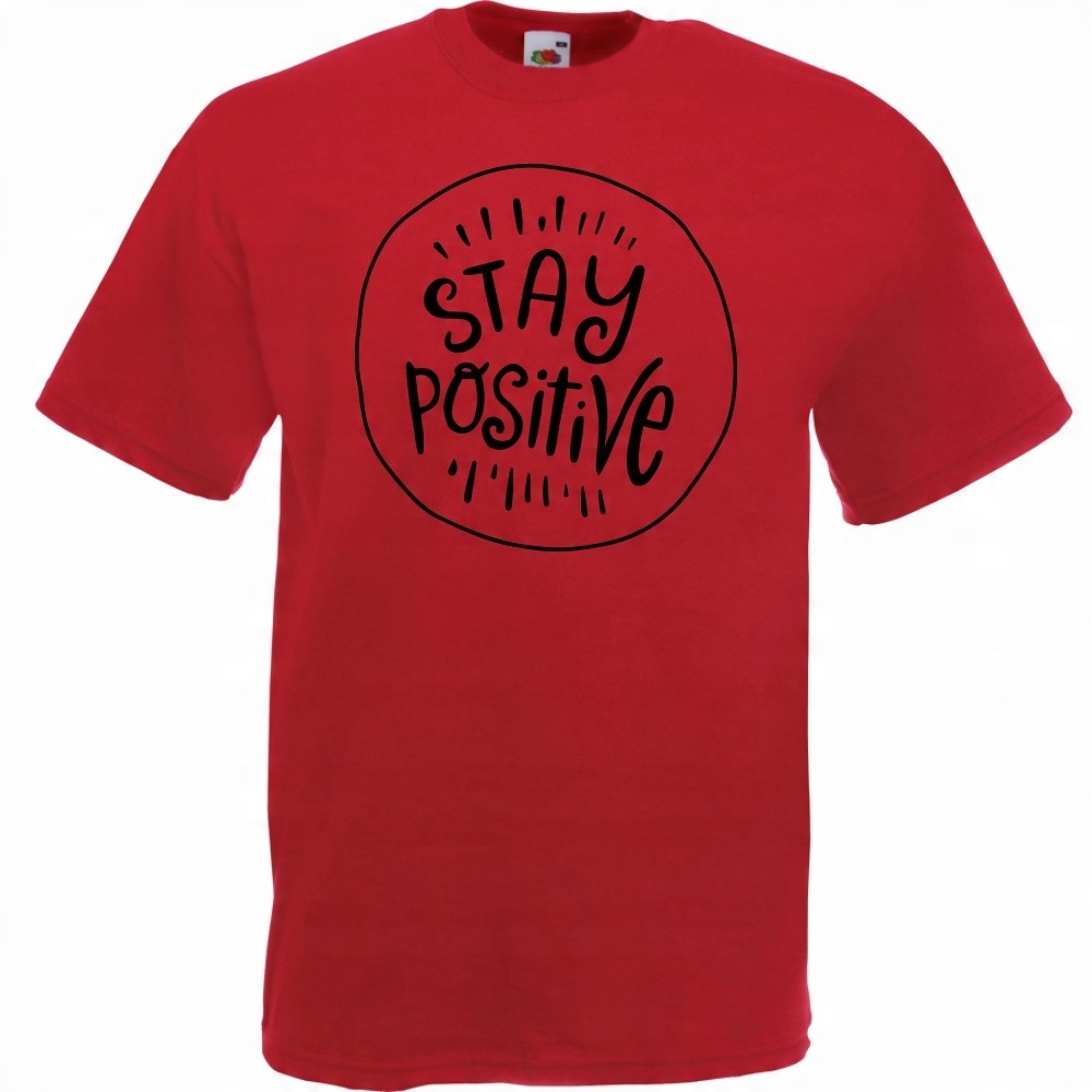 

Koszulka stay positive pozytywnie XL ceglana czerw