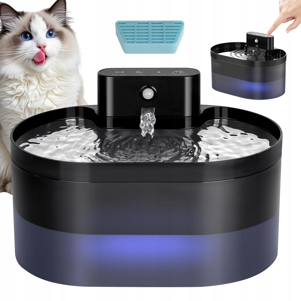 Inteligentní Nápoj Pro Kočky 3 Režimy Filtrace 4 Vrstvy Bezdrátový