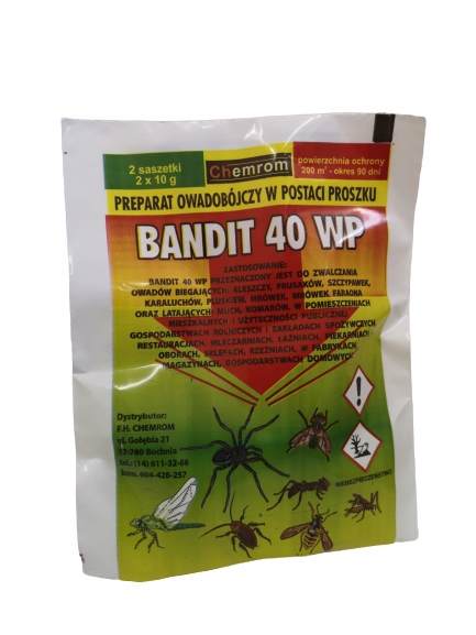 

Bandit 40WP 20g owadobójczy muchy komary kleszcze