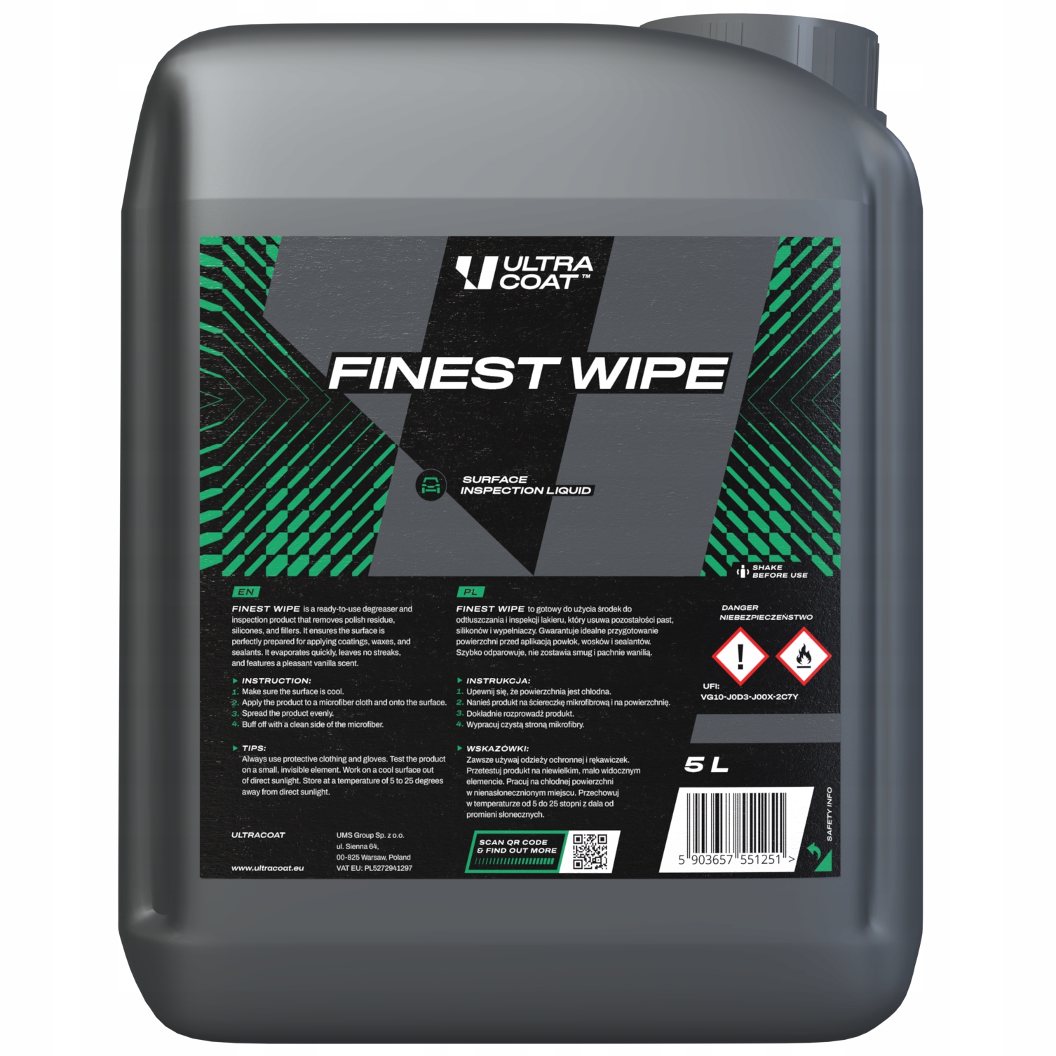 Ultracoat Finest Wipe Ipa na odmasťovanie 5L