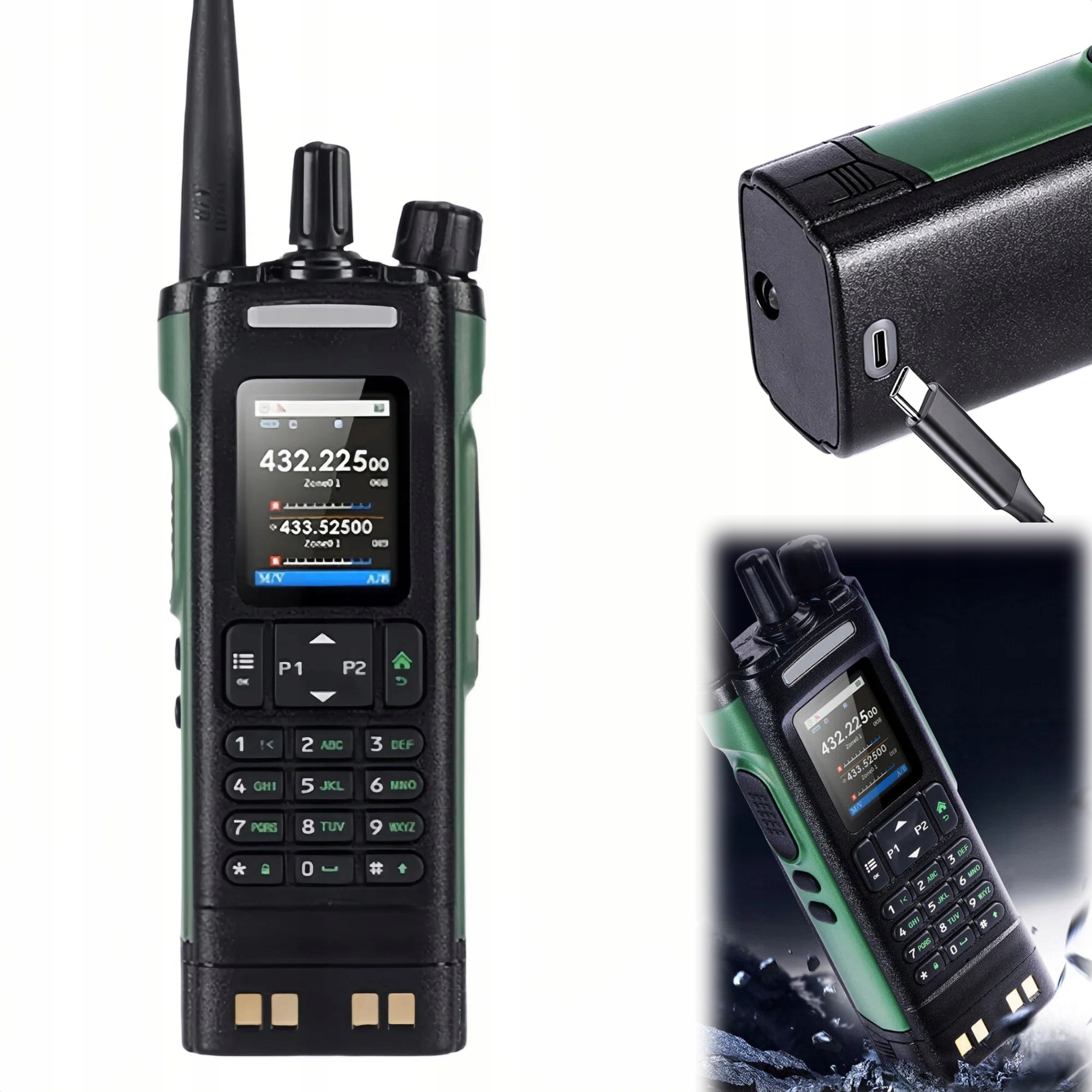 Baofeng DM-32E Htq Dmr Fm Vhf Uhf Airband Gps Usb-c Pasmo Lotnicze 10W