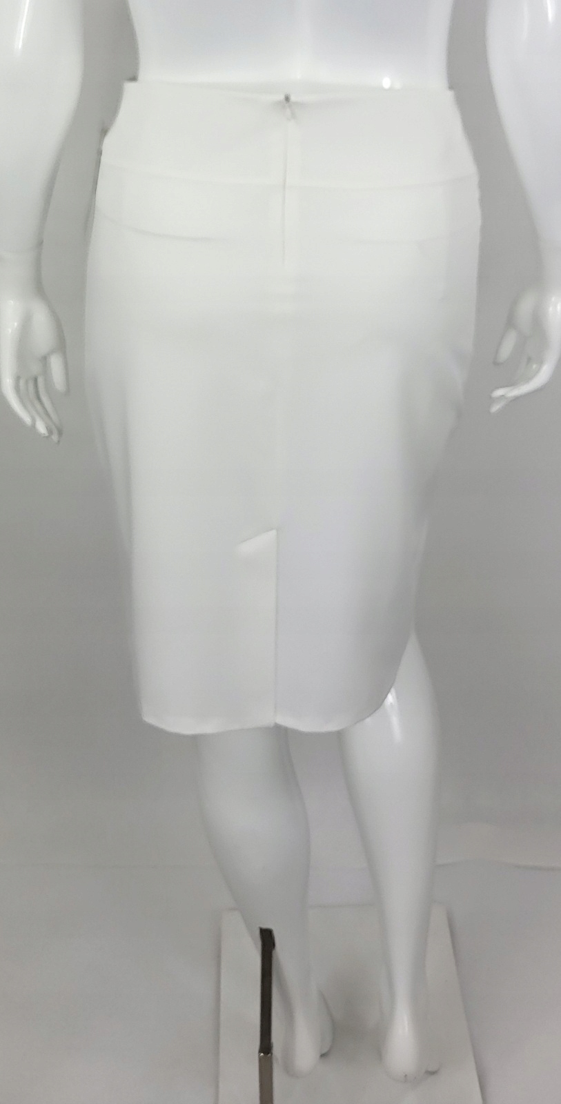 Elegancka SPÓDNICA ołówkowa ECRU ZEBRA rozm. 48 Wzór dominujący bez wzoru