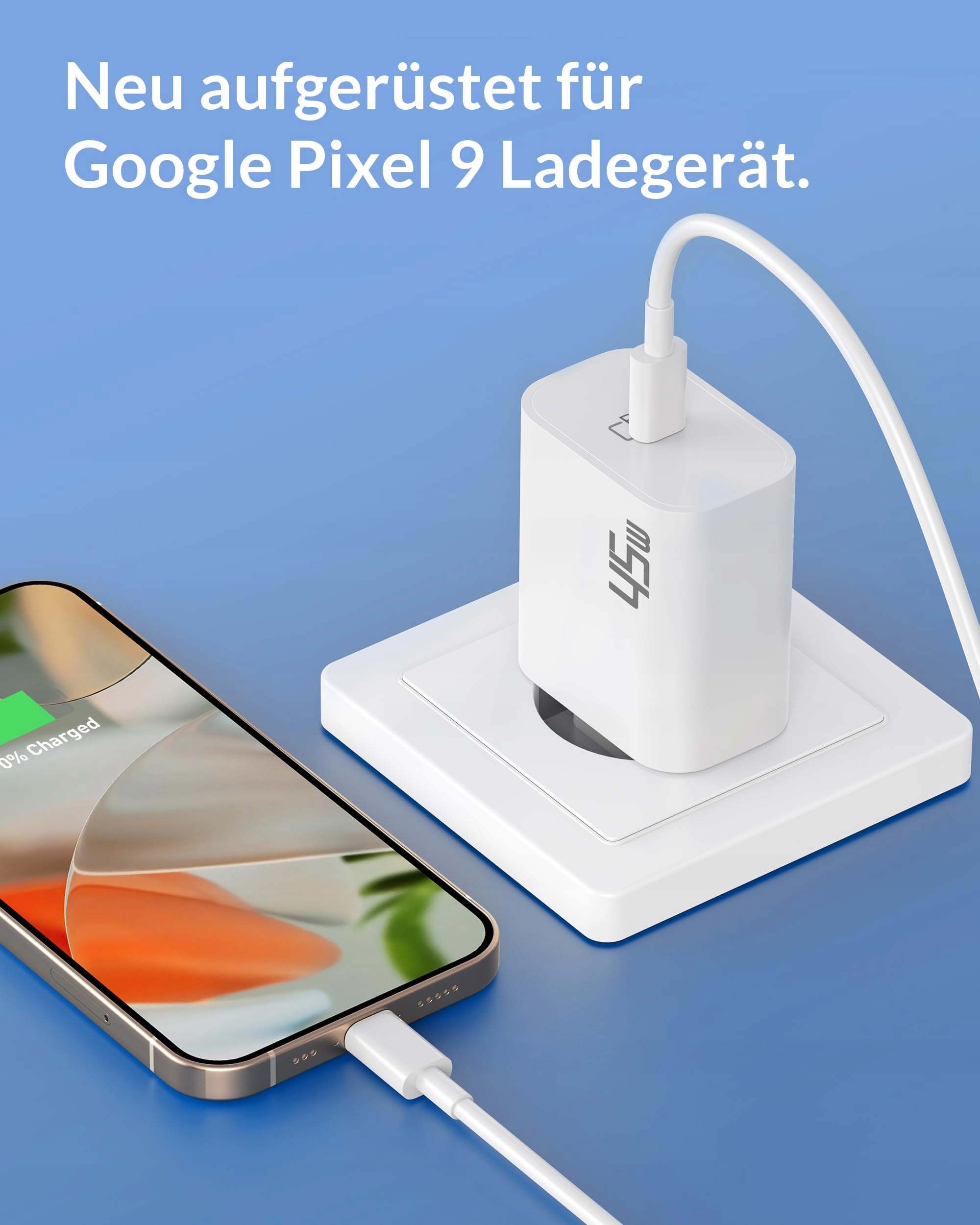 GAN USB-C Fast Charging Cable for Google Pixel iPhone MacBook Samsung 2m — miniatura 4