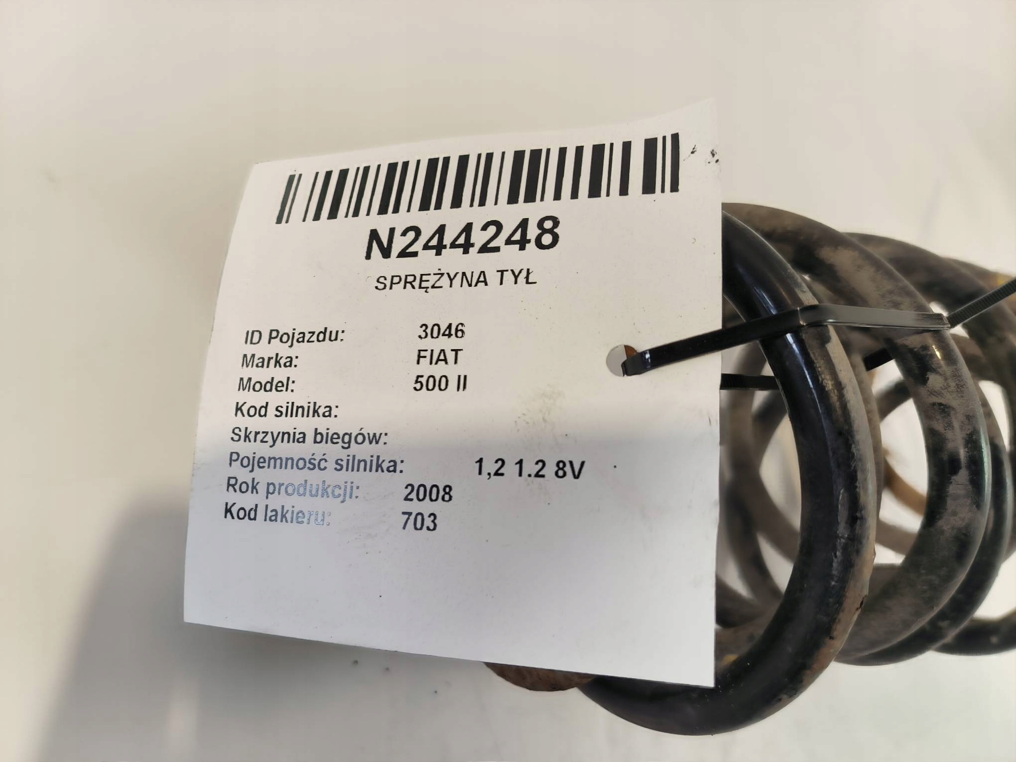 spring rear part FIAT 500 II