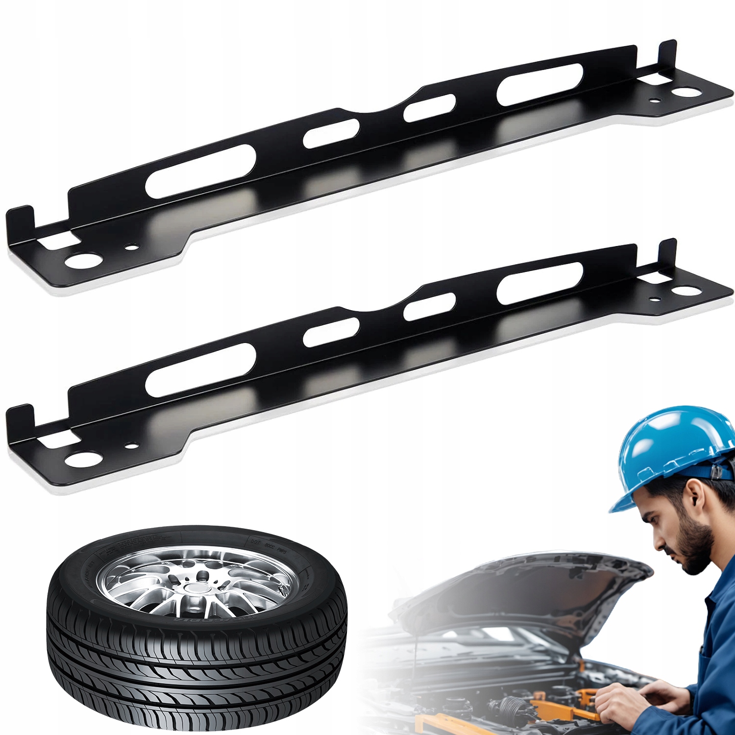 PŁYTY WYRÓWNAWCZE DO KÓŁ SAMOCHODOWYCH STALOWE 2 SZTUKI WIELOOTWOROWE