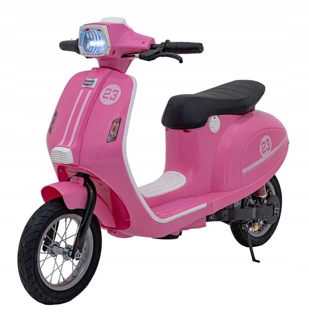 Duży Skuter Motor elektryczny dla dzieci 350W Pompowane koła Retro