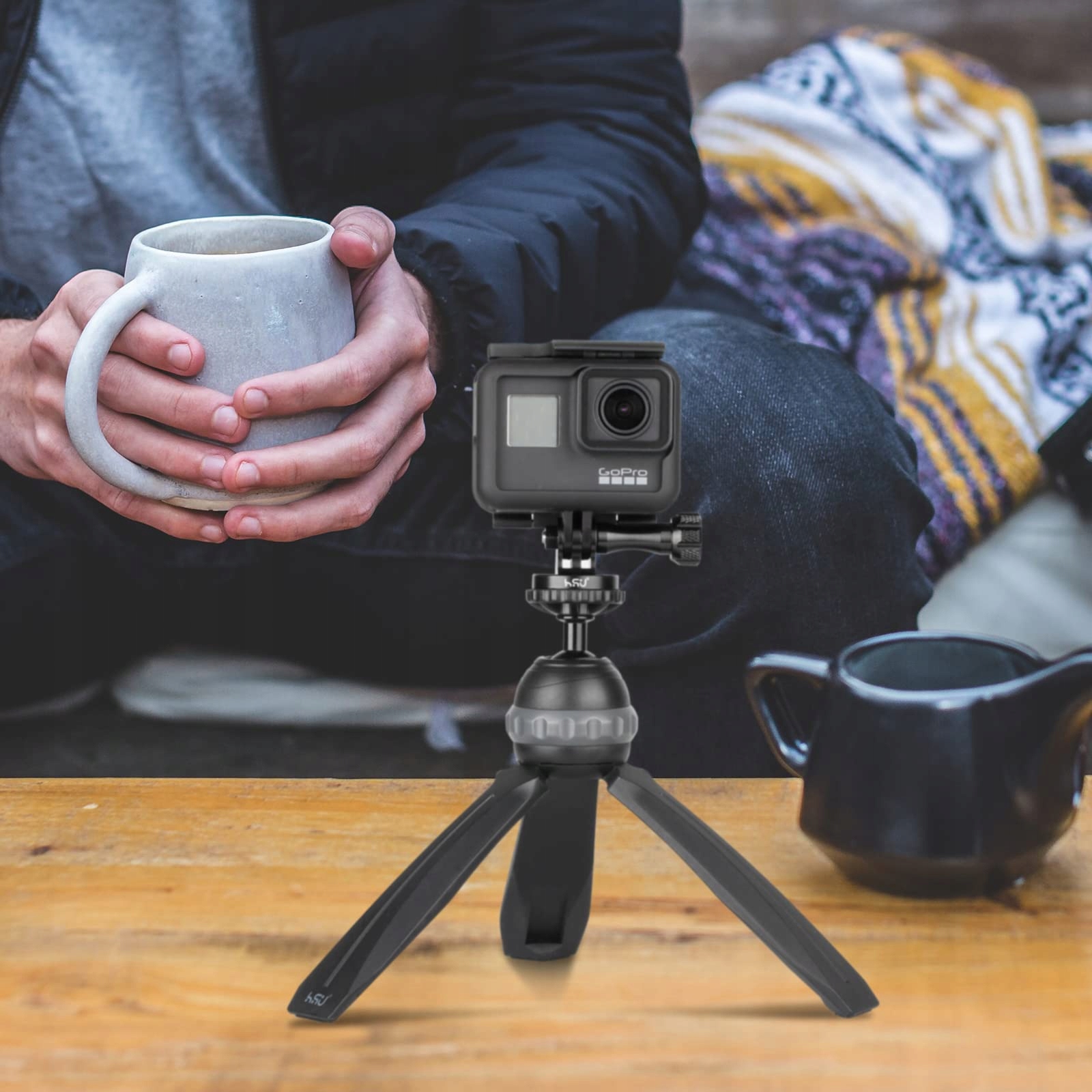 HSU Aluminiowy Uchwyt Kamerowy Do GoPro Hero Insta 360 Osmo Action — miniatura 7