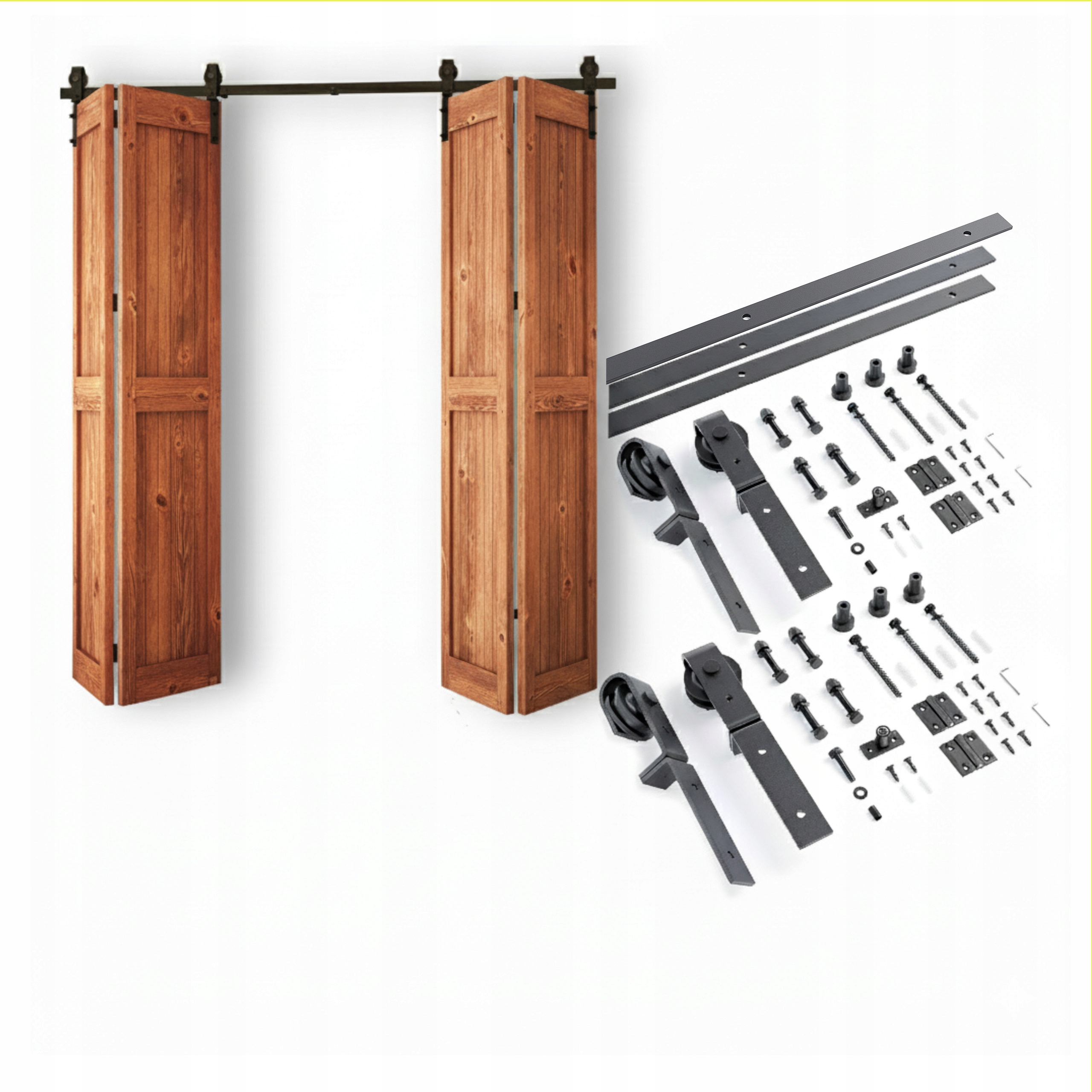 Systém pre posuvné dvere 2 skladacie krídla 3 m, Harmonijka