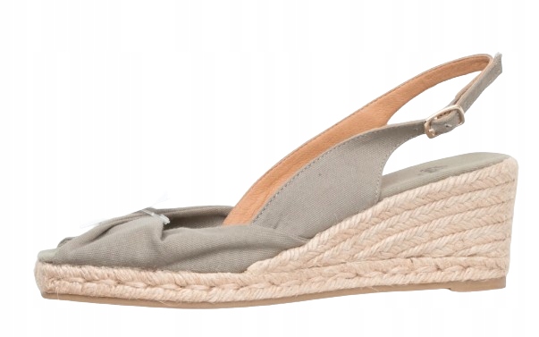 Castañer Šedé Espadrilky Z Tkaniny S Páskem Na Patě 41 3DA