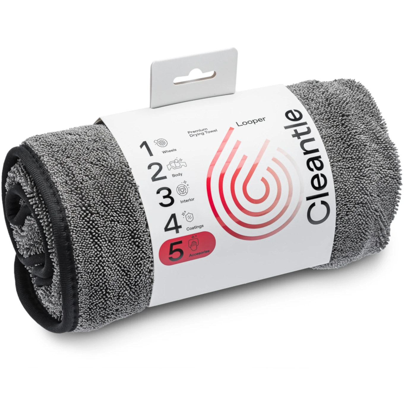 CLEANTLE _ CHŁONNY RĘCZNIK DO OSUSZANIA AUTA TWISTED PILE LOOPER 600GSM
