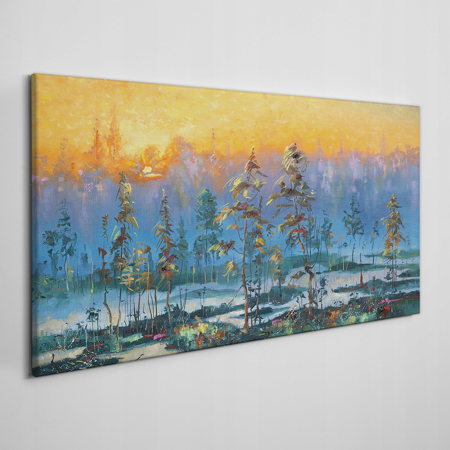 

Obraz płótno Malarstwo las zachód słońca 100x50 cm