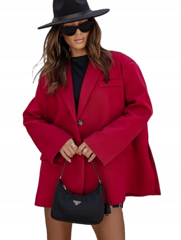 Vlněná Sako Cocomore Oversize červená Novinka