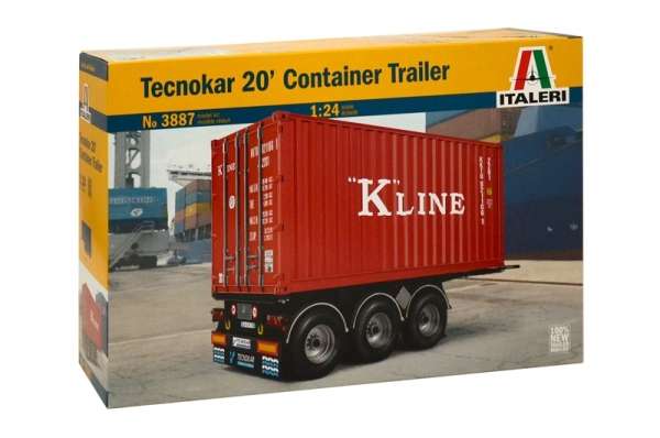 Model Italeri 3887 Tecnokar 20 Container Trailer - naczepa kontenerowa 1/24
