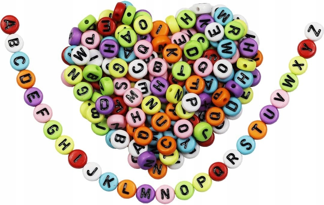 KORALIKI do ROBIENIA BRANSOLETEK Literki DIY