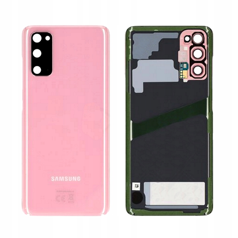 Klapka Samsung Galaxy S20 G980 Oryginalna Różowa Wklejka Szkiełko Aparatu