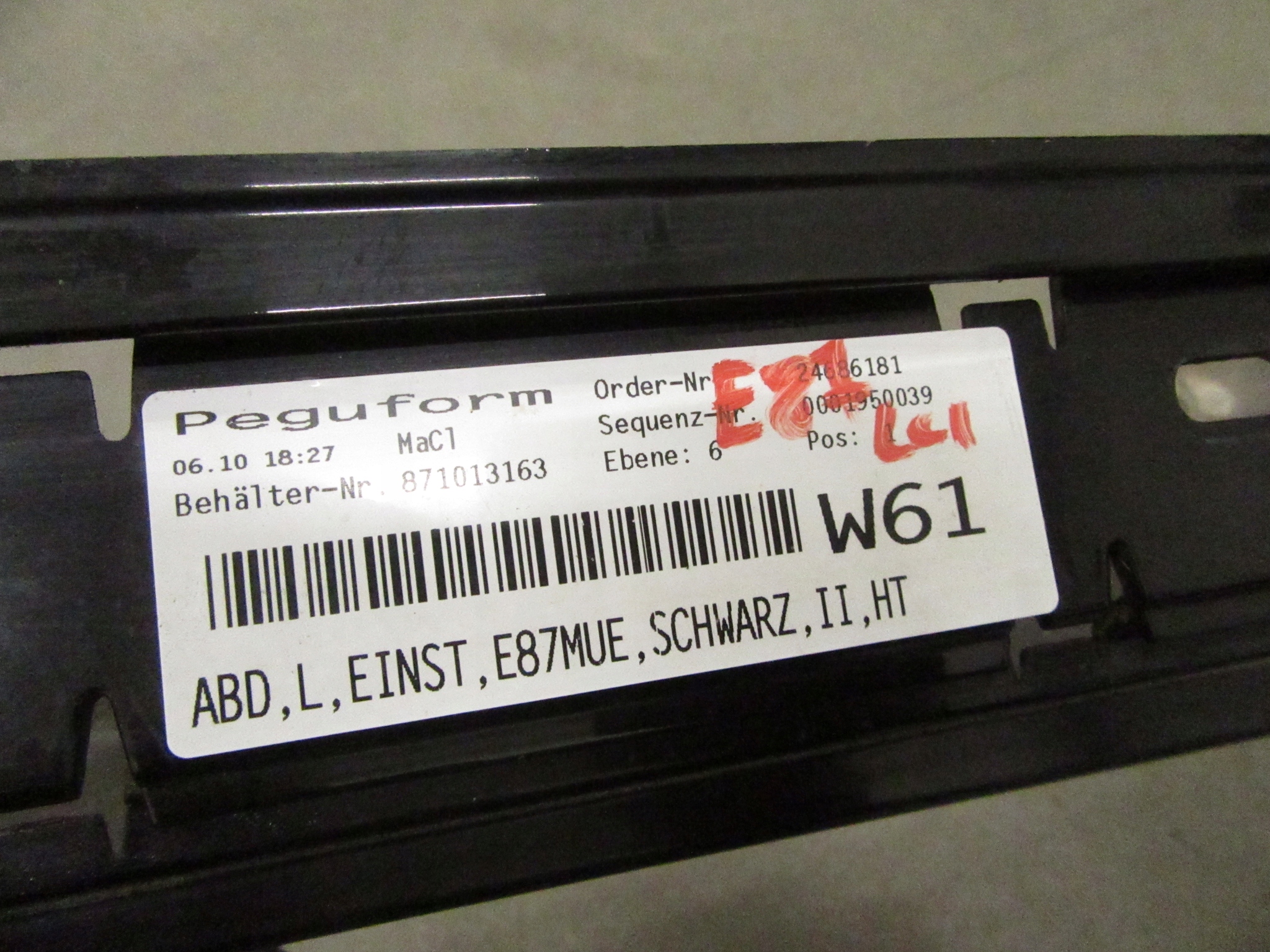 moulding threshold left BMW e81 e82 e87 e88 SCHWARZ II 2 668